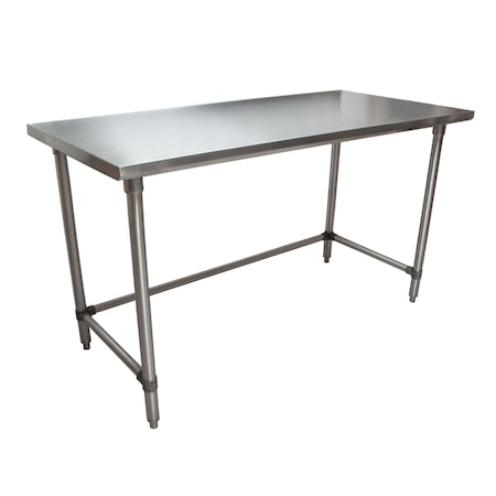 Bk Resources Stainless Steel Work Table Flat Top With Open Base 60"Wx24"D VTTOB-6024